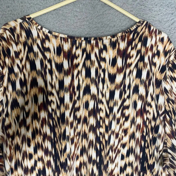 Catherines womens abstract animal print stretch casual tshirt soft 3X - Picture 4 of 10